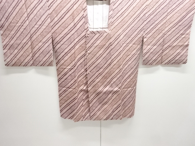 JAPANESE KIMONO / MICHIYUKI COAT / ALL SHIBORI / STRIPE 